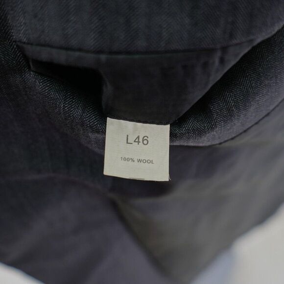 Jos A Bank Wool Blazer 44L Gray Herringbone 2 Button Tagged 46L - Picture 9 of 12